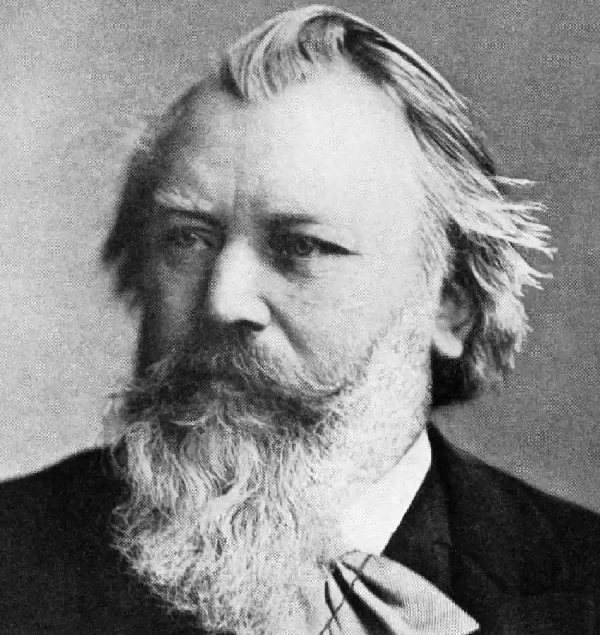Portrait of Johannes Brahms, famous German Romantic composer in history