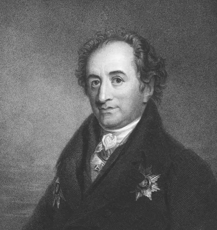 Portrait of Johann Wolfgang von Goethe, famous German writer in history