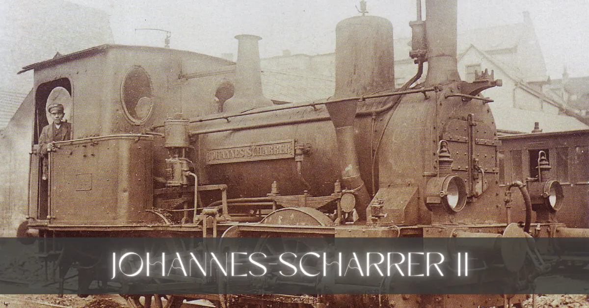 Old photograph of a steam-powered locomotive from Germany