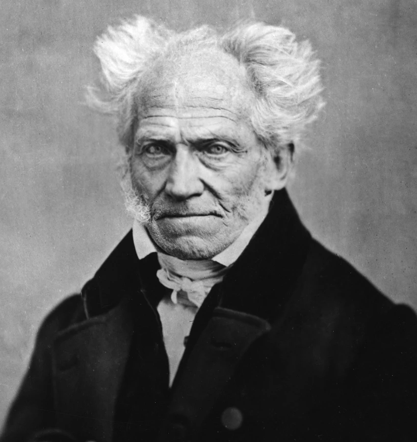 Portrait of Arthur Schopenhauer, German philosopher in history