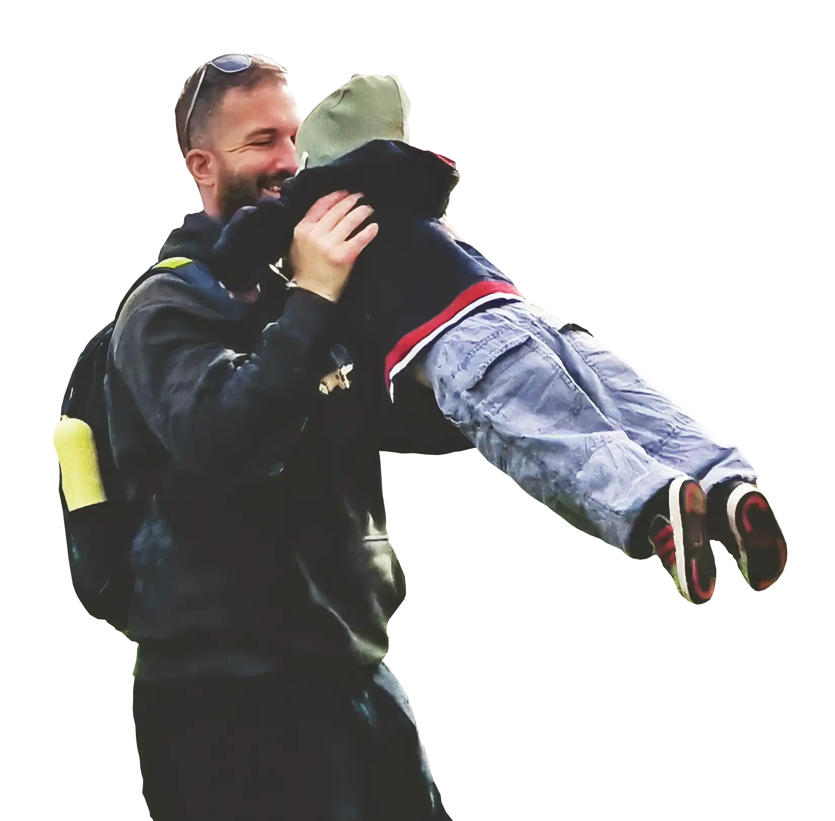 Eran and son laughing