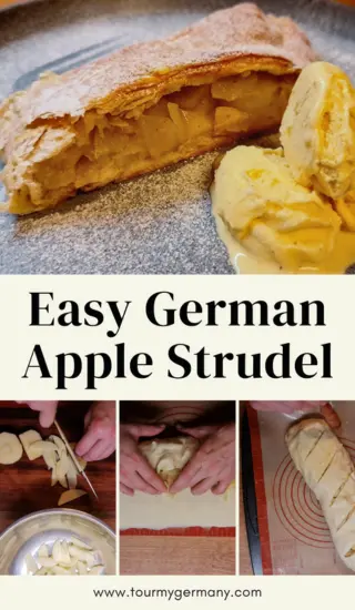 German Apple Strudel Recipe apple strudel with process photos